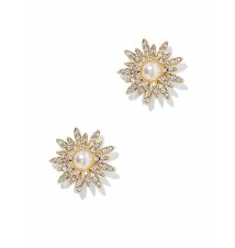 Pave & Faux-Pearl Floral Post Earring
New York & Company

