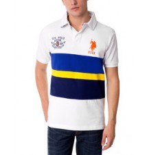 Big Logo Color Block Polo shirt With USPA Patch